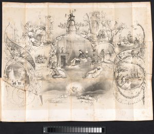 ライデン学生暦の漫画、1854 作： Johannes Christiaan d