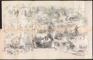 ライデン学生年鑑の漫画、1856 年 仮面舞踏会の夜からの夢のイメージ (オブジェクトのタイトル) 作： Johannes Christiaan d