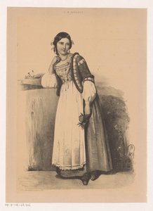 イタリアの衣装を着た女性