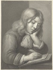 書く少年 作： Johannes Cornelis Mertens
