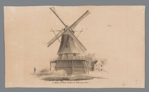 Weteringpoort の外にある De Vink 風車の眺め Wetering Poortの外のMill de Vink (オブジェクトのタイトル) 作： Johannes Cornelis van Pappelendam