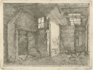 鶏のいる納屋 作： Johannes Everhardus Rijnboutt