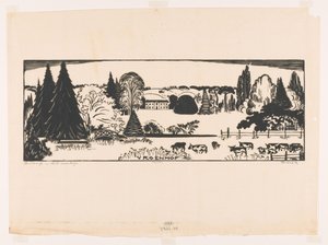 南リンブルグの風景 (オブジェクトの元のタイトル) Vroenhof (オブジェクトのタイトル) 作： Johannes Frederik Engelbert ten Klooster (signed by artist)