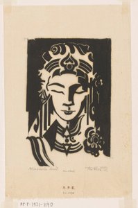 Niassche bruid (オブジェクトの元のタイトル) 作： Johannes Frederik Engelbert ten Klooster (signed by artist)