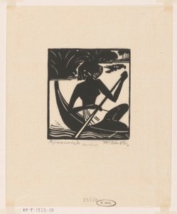 Papoeameisje (オブジェクトの元のタイトル) 作： Johannes Frederik Engelbert ten Klooster (signed by artist)