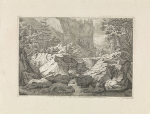 滝の眺め 目論見書 Monasterio vulgo dictto La Grande Chartreuse in Delphinatu (オブジェクトのタイトル) シャルトロイザー山脈の風景（連載タイトル） 作： Johannes Glauber