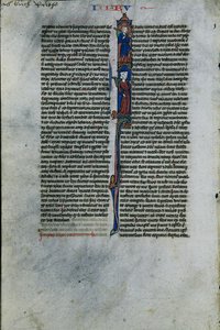 ElimelechとNaomiの最初のI：ラテン語の聖書の葉2切り取られた葉の1つ、c。 1250。 作： Johannes Grusch Atelier