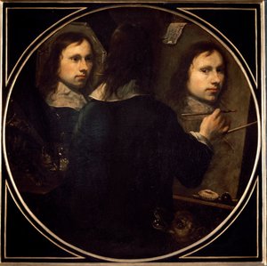 ヨハネス・グンプ(1626-?)の自画像 1646年 日88,5x89 cm フィレンツェ、ウフィッツィ・ギャラリー（オフィス