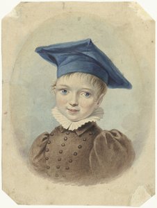 青いベレー帽をかぶった少年 作： Johannes Hari (I)