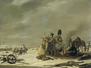モロデクノのビバーク、1812 年 12 月 3 ～ 4 日: ナポレオンのロシアからの撤退のエピソード 作： Johannes Hari