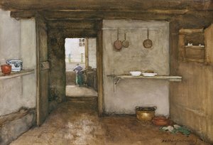 キッチンインテリア、1899年頃 作： Johannes Hendrik Weissenbruch