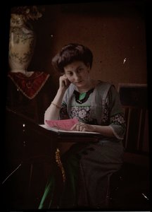 読書台の後ろの女性 作： Johannes Hendrikus Antonius Maria Lutz
