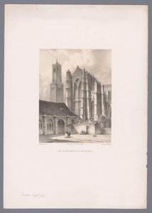 ユトレヒトの Domkerk と Domtoren のビュー ユトレヒトのドム教会 (オブジェクトのタイトル) Everhardus Koster (シリーズ タイトル) のドローイングによるオランダの町と港の眺め E. コスターのスケッチブック: オランダの街と港の眺め (シリーズ タイトル)