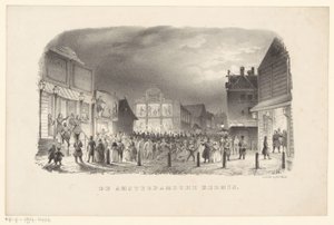 アムステルダムの Botermarkt でのフェア The Amsterdam Fair (オブジェクトのタイトル) 作： Johannes Hilverdink