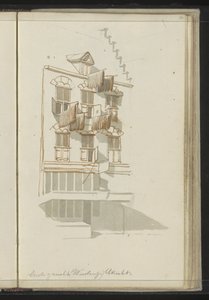 ユトレヒトのアウデグラハトにある建物のファサード 作： Johannes Huibert Prins