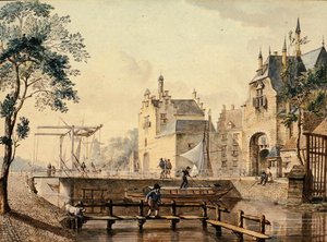 ロッテルダムシェとケテル・ポルト、デルフト 作： Johannes Huibert Prins