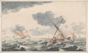 帆のアイロン Ships at Sea (シリーズA) (シリーズタイトル) 作： Johannes Jacobsz van den Aveele (attributed to)