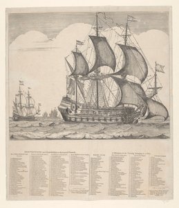Towerck を実行中の Tackled Ship の説明 作： Johannes Jacobsz van den Aveele