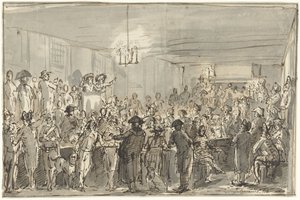 1795 年にデルフトで開催された革命集会 作： Johannes Jelgerhuis