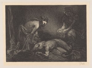 ホロフェルネスの頭と体を持つユディトと女中 作： Johannes Josephus Aarts (signed by artist)
