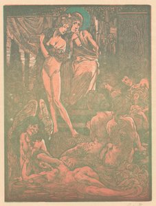 9 つの幻想的な女性像 作： Johannes Josephus Aarts (signed by artist)