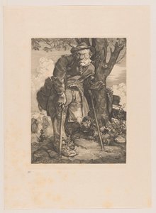 松葉杖を持った物乞い 作： Johannes Josephus Aarts
