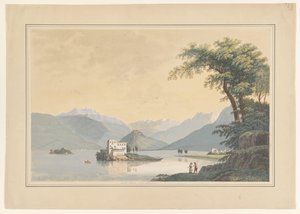 マッジョーレ湖のマドレ島の眺め 作： Johannes Josephus Aarts
