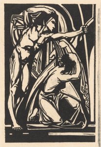 立っている男性とひざまずいている女性 作： Johannes Josephus Aarts