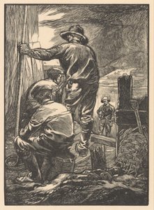 水辺の 4 人の労働者 作： Johannes Josephus Aarts