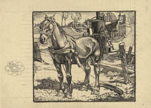 杭打ち機の近くで休む働き者 作： Johannes Josephus Aarts