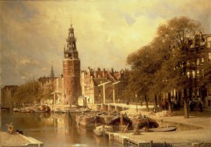 アムステルダムのカルク市場の眺め 作： Johannes Karel Christian Klinkenberg