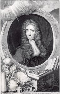ジョージヴァーチュー（1684-1756）1749によって彫刻された名誉あるロバートボイル（1627-91）の肖像画 作： Johannes Kerseboom