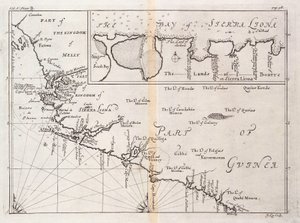 アフリカ、シエラレオネの地図 作： Johannes Kip