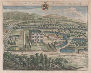 Easington、The Seat of Nathaniel Stevens、[1712] 1768 年に再発行。 作： Johannes Kip