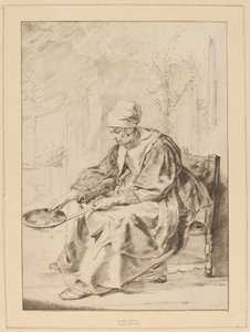パンケーキウーマン、1768年。 作： Johannes Kornlein