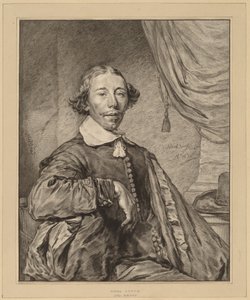 座っている人の肖像」1771年 作： Johannes Kornlein