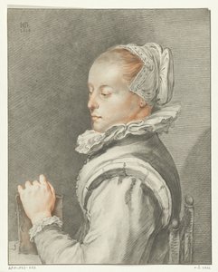 若い女性の肖像画 作： Johannes Kornlein