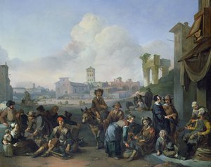 ローマの眺め、1668 作： Johannes Lingelbach