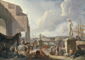 イタリアンハーバー 作： Johannes Lingelbach