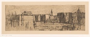 建設中の住宅とアムステルダムのビュー 作： Johannes Löhr