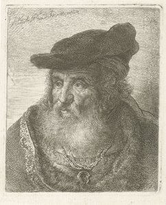 ベレー帽をかぶった老人の肖像 作： Johannes Mock