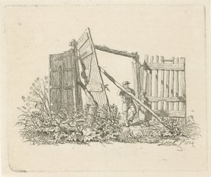 開いた門の 2 つの図 作： Johannes Mock