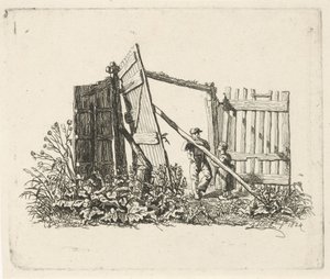 開いた門の 2 つの図 作： Johannes Mock