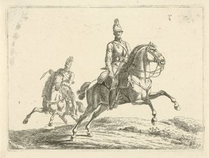 馬に乗った二人の兵士