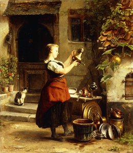 キッチンメイドの鏡 作： Johannes Moeselagen