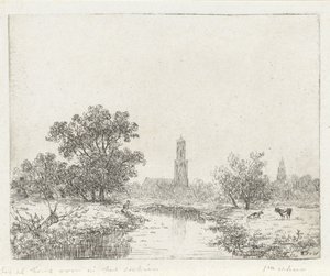 ユトレヒトの眺め(?) 作： Johannes Pieter van Wisselingh