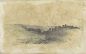 木々が生い茂る丘陵の風景 作： Johannes Tavenraat