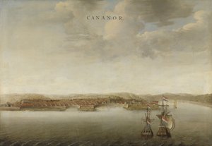 インドのマラバル海岸のCannanoreの眺め、1662年頃