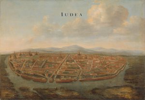 サイアムの首都ジュデアの眺め、1662年頃 作： Johannes Vinckeboons