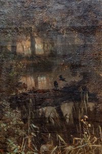 ドイツ語：Der Teich in Osterbeek オスターベークの池 作： ヨハネス・ワルナルドゥの写真